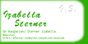 izabella sterner business card